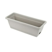 WNFJR Rectangle Window Boxes Planters, Long Window Sill Planter Box Outdoor, Plastic Rectangular Window Flower Herb Pots Indoor with Drainage Holes and Trays for Garden Windowsill